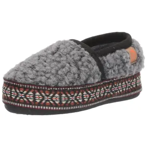 Acorn Kids' Slippers - L’il Woven Trim Moccasins, Stormy Grey, K10/11 | A19009STG10-11