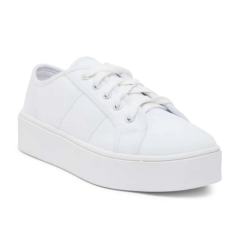 Adam Sneaker in White Canvas