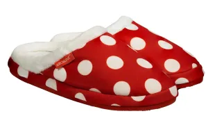 ARCHLINE Orthotic Slippers Slip On Moccasins - Red Polka Dot