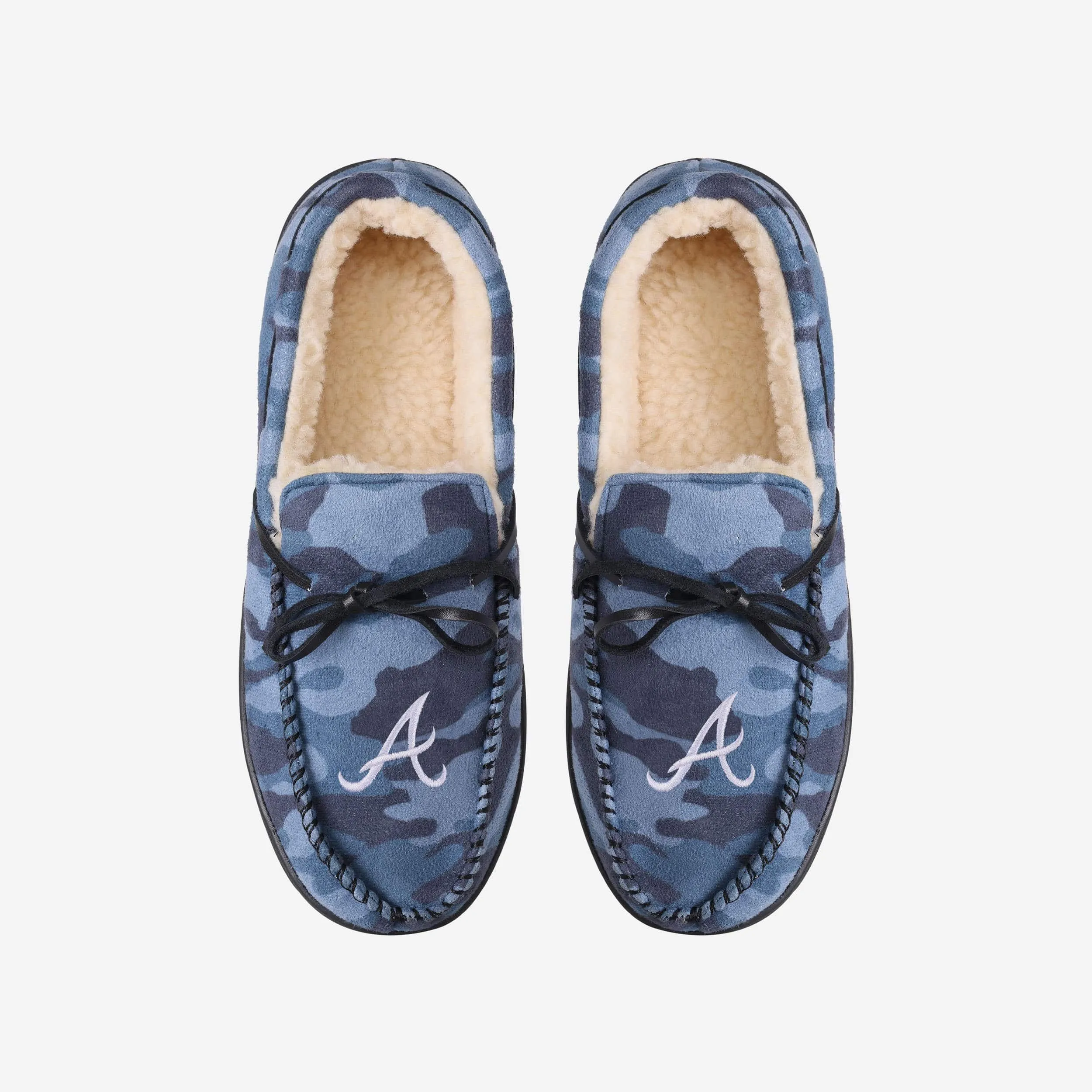 Atlanta Braves Printed Camo Moccasin Slipper