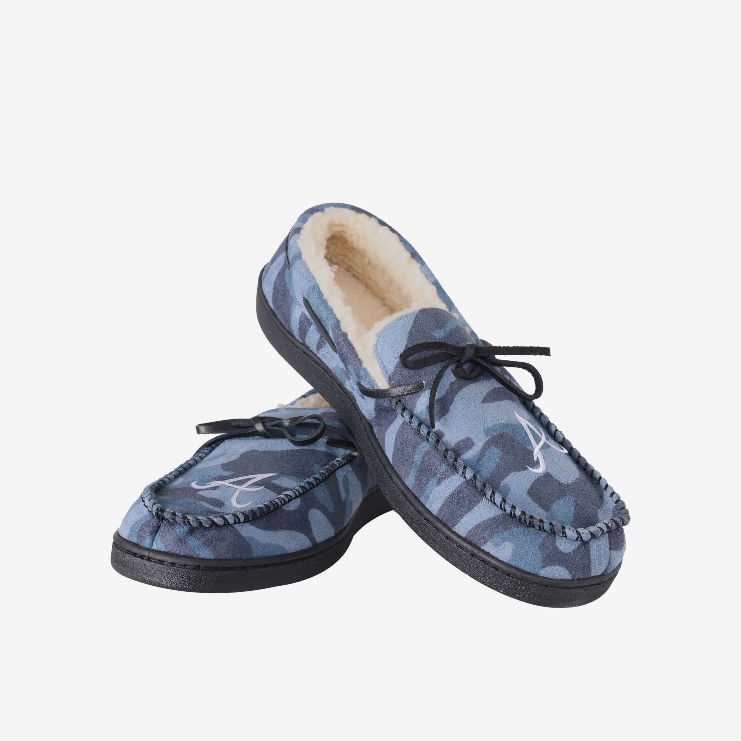 Atlanta Braves Printed Camo Moccasin Slipper