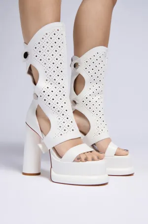 AZALEA WANG KWAME WHITE GLADIATOR SANDAL