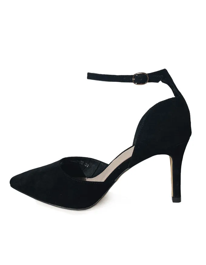 Bahammas Black Suede Heels