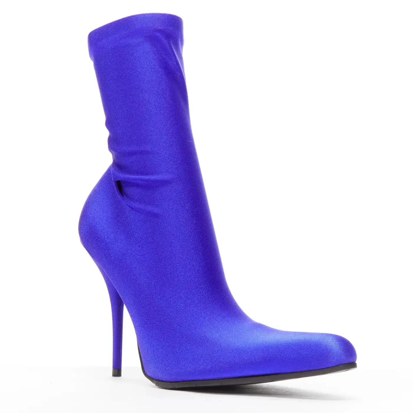 Balenciaga Denma Shiny Sock Booties 'royal Blue'