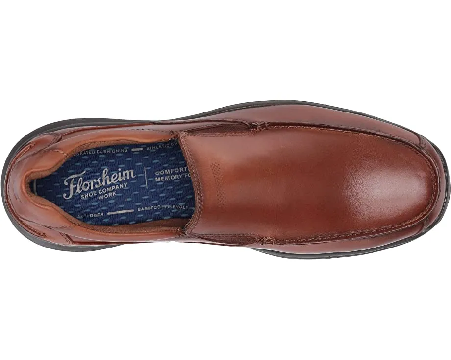 Bayside Steel Toe Slip-On Florsheim Work Loafers, Cognac