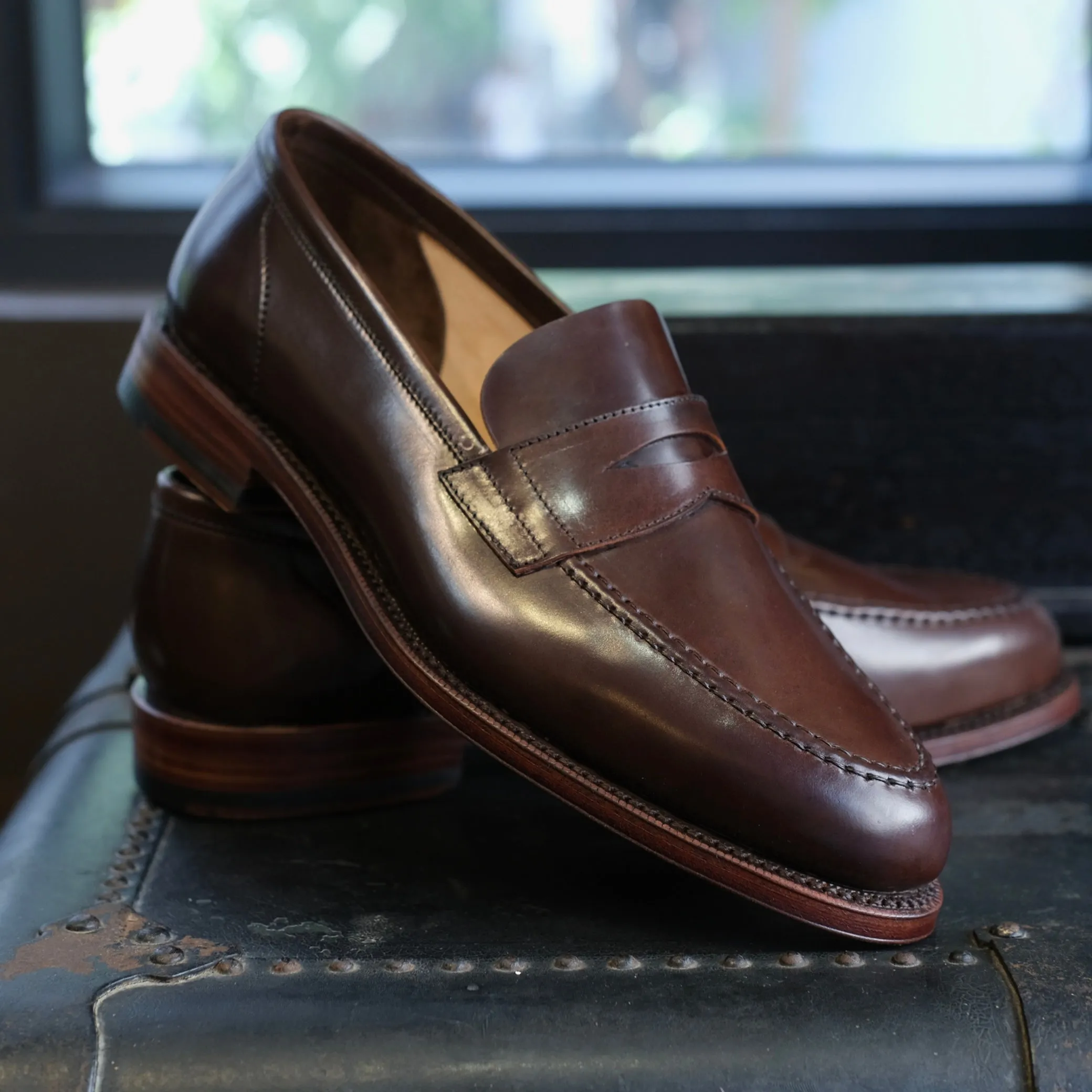 Berwick1707 Shell Cordovan Unlined Penny Loafer