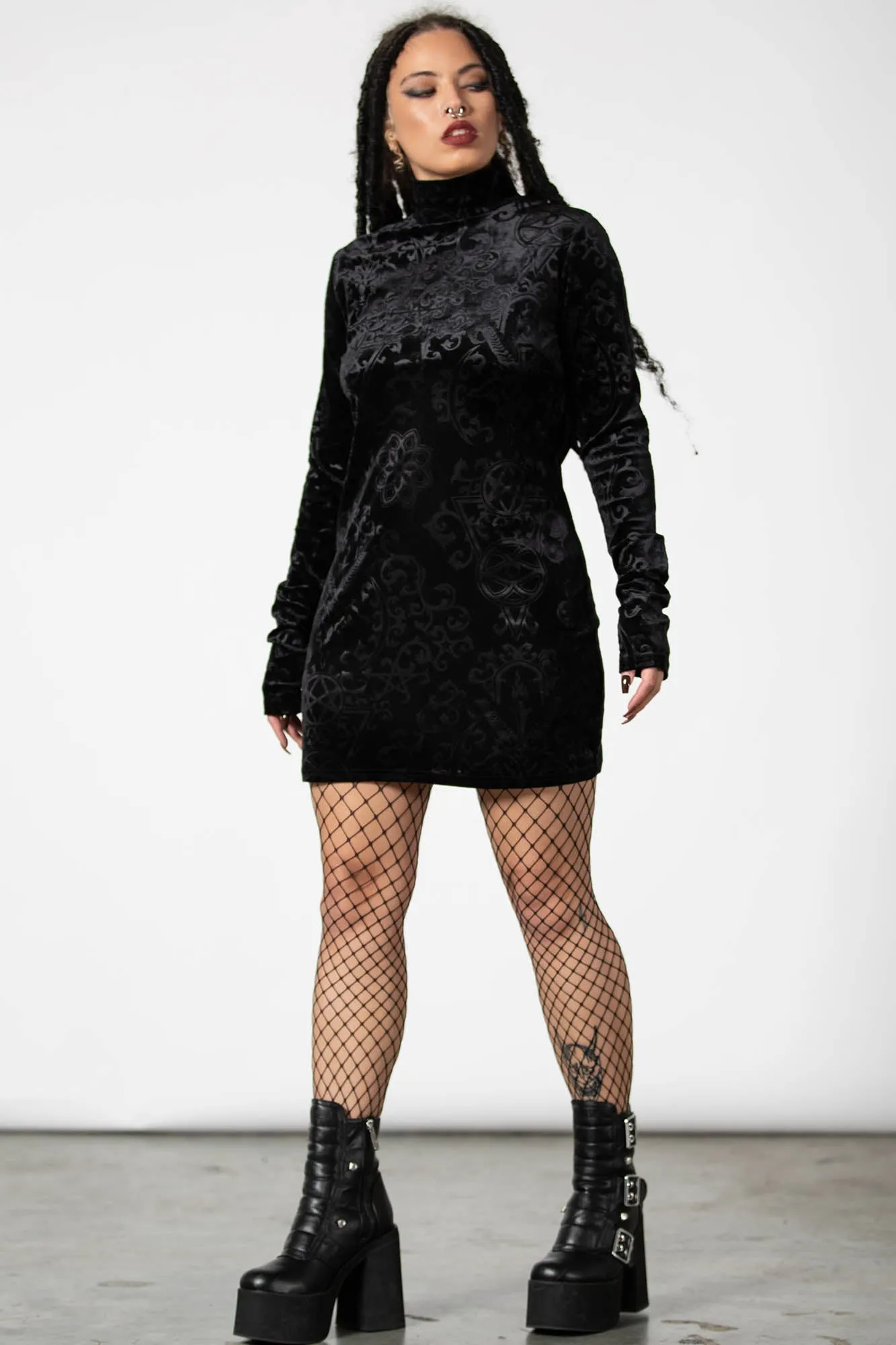 Blasphemia Long Sleeve Dress Resurrect