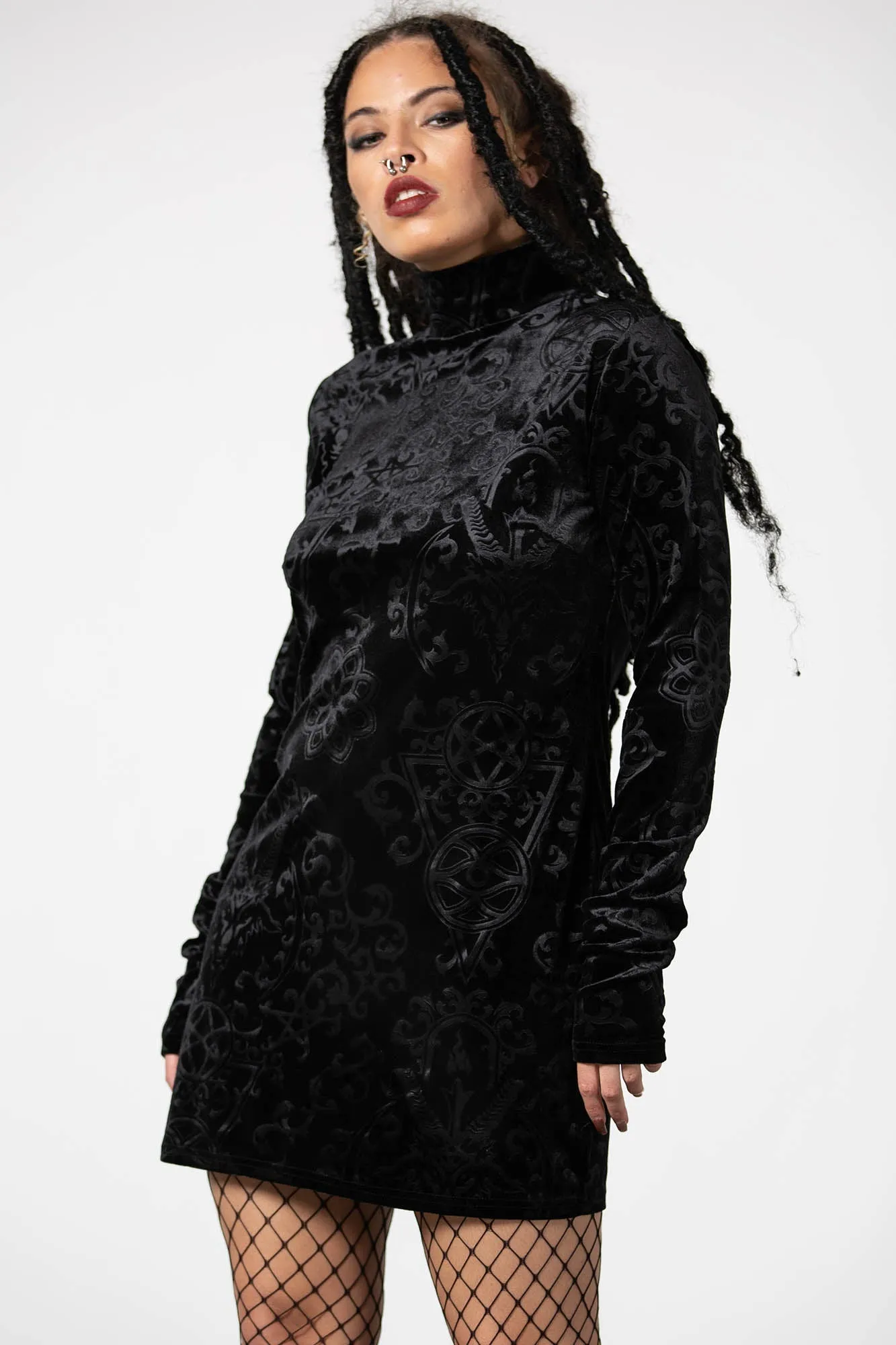 Blasphemia Long Sleeve Dress Resurrect