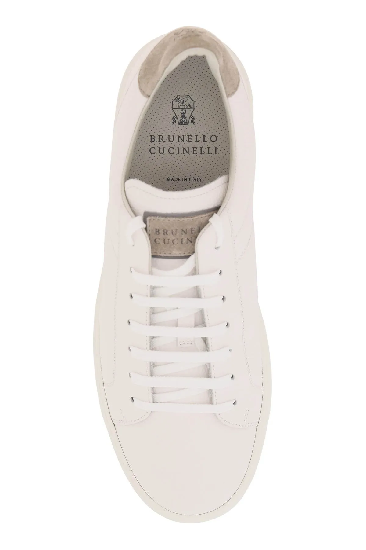 Brunello cucinelli grained leather sneakers