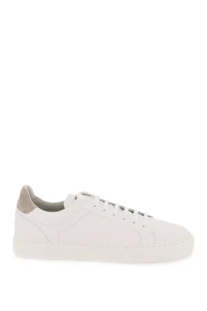 Brunello cucinelli grained leather sneakers