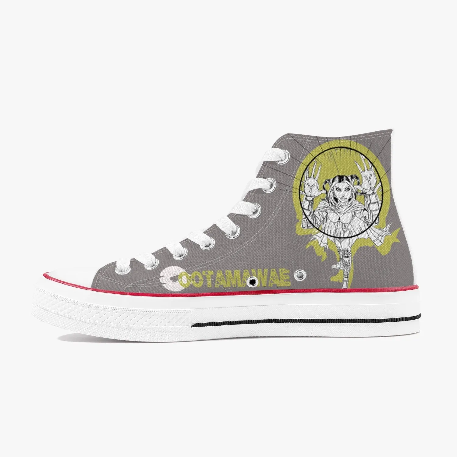 Bubble in Yellow High Canvas Shoes Light Brown