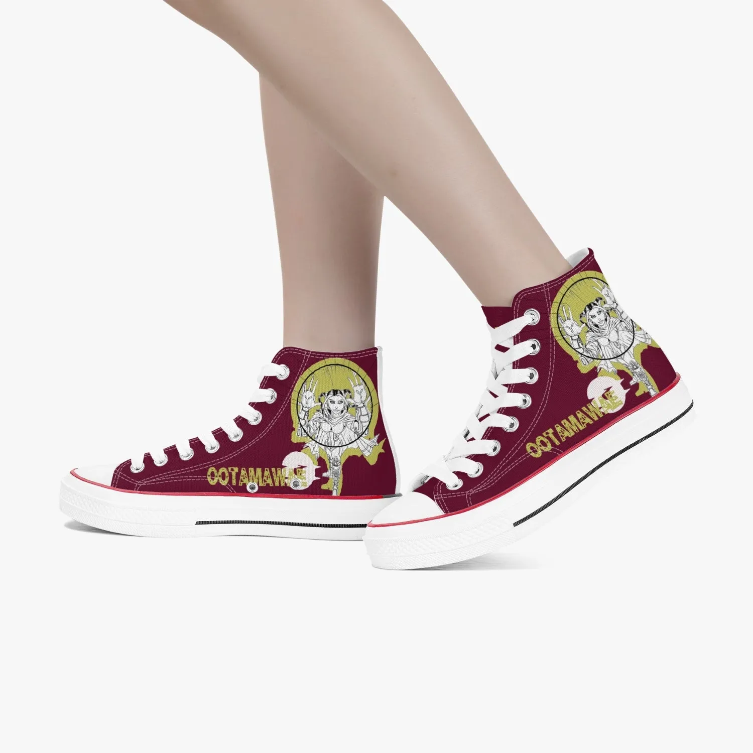 Bubble Tinto Red High Canvas Shoes