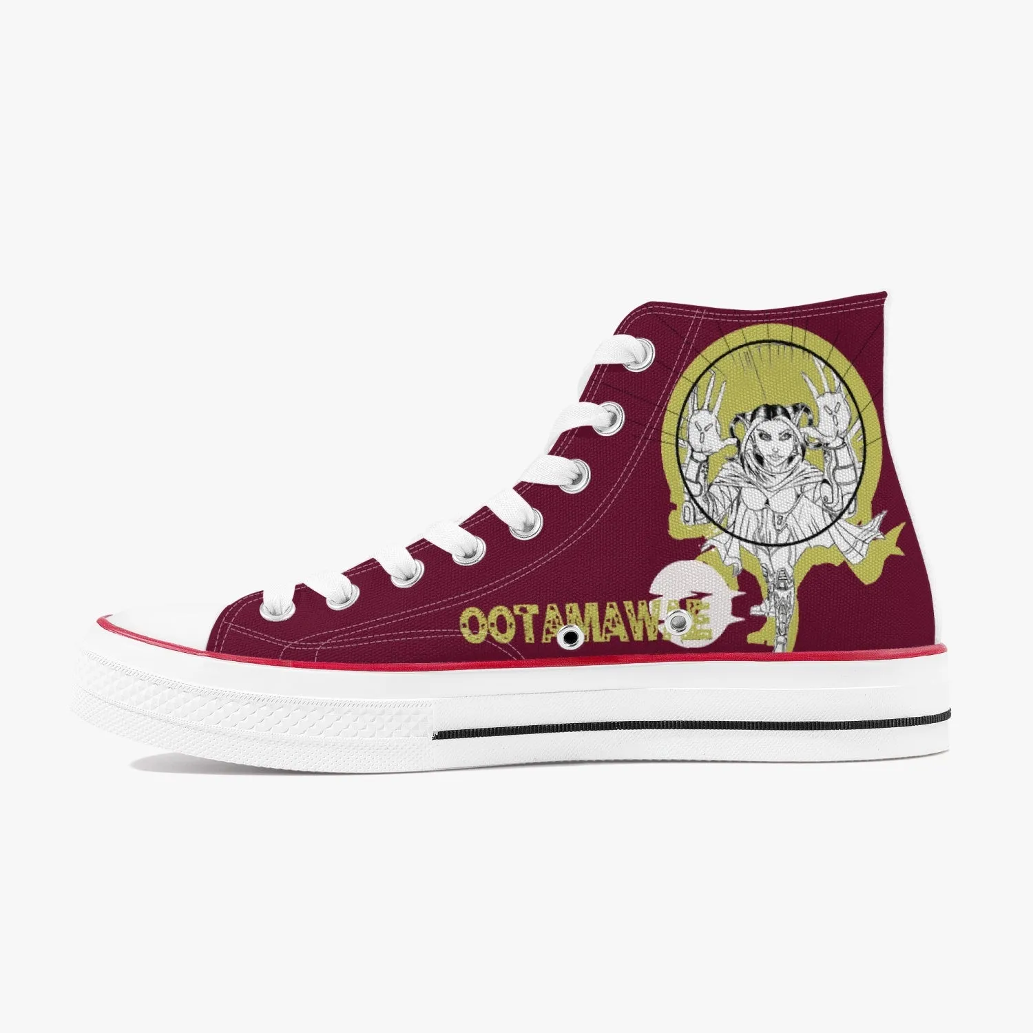 Bubble Tinto Red High Canvas Shoes