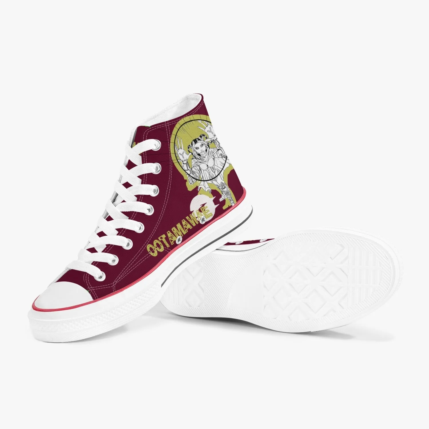 Bubble Tinto Red High Canvas Shoes