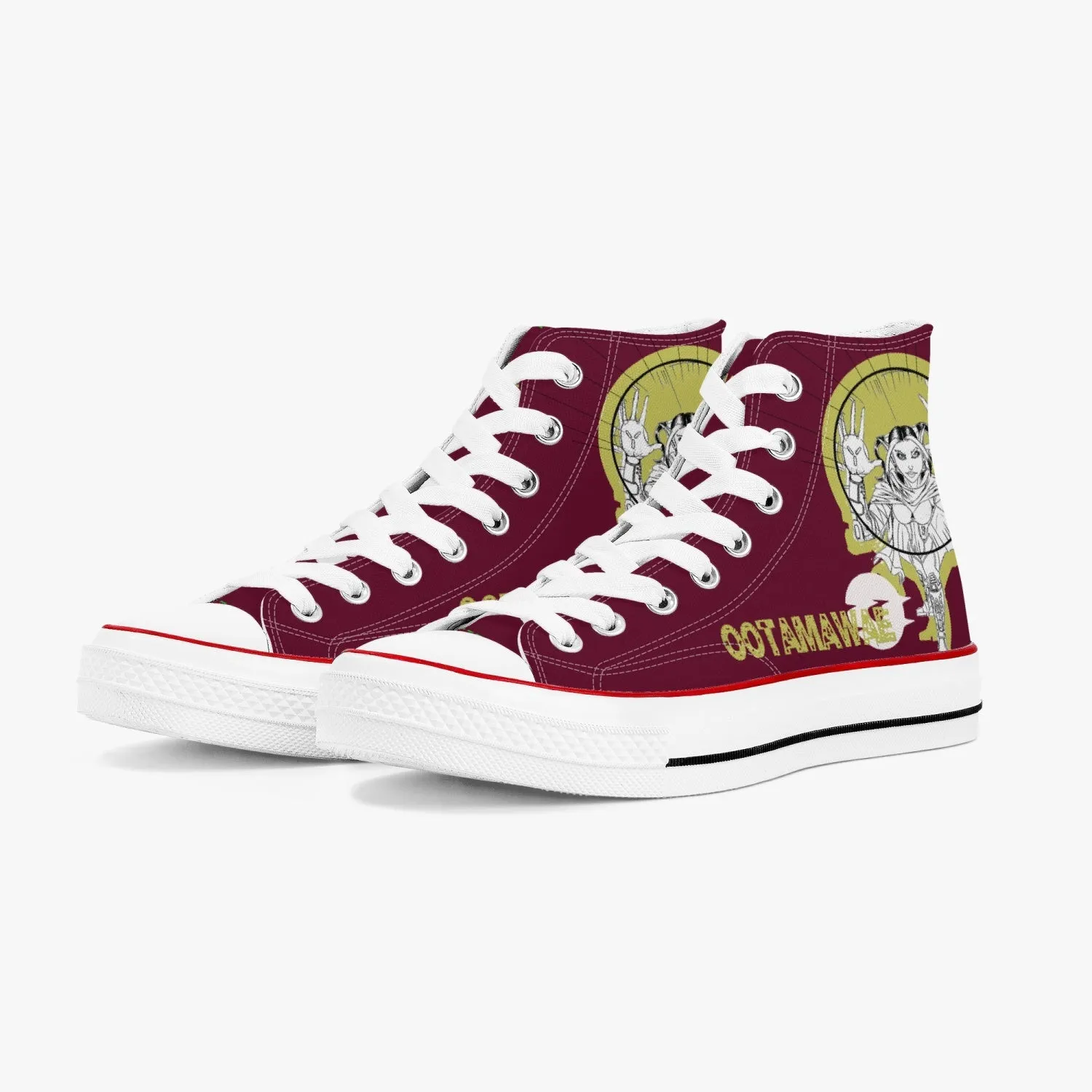 Bubble Tinto Red High Canvas Shoes