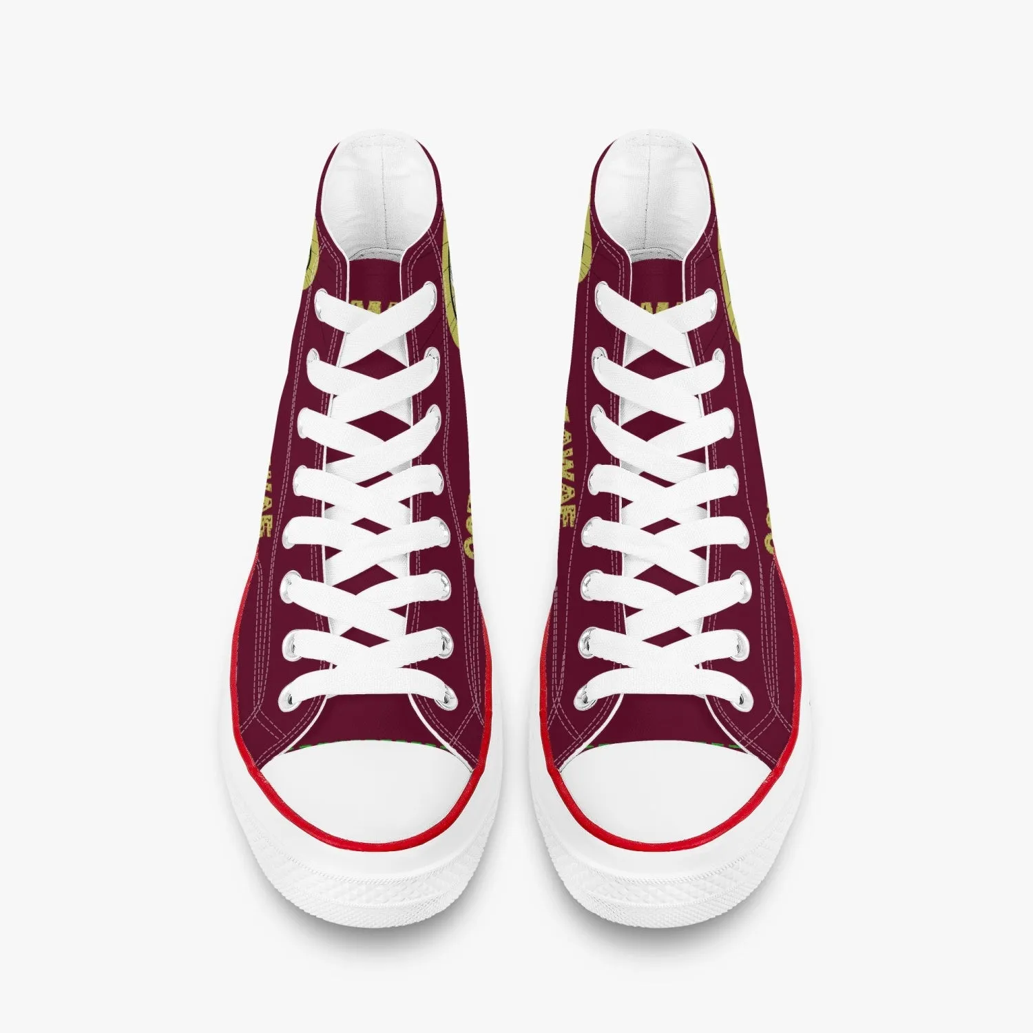 Bubble Tinto Red High Canvas Shoes