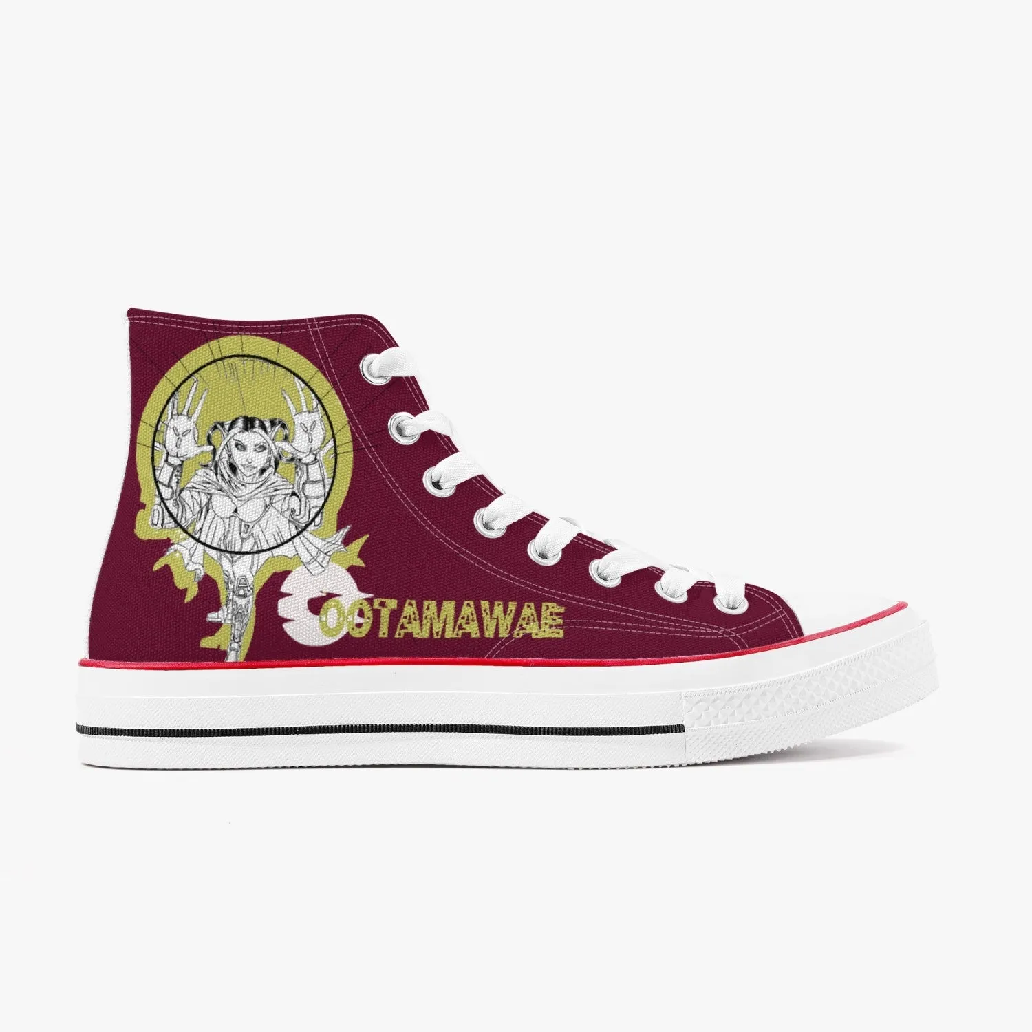 Bubble Tinto Red High Canvas Shoes