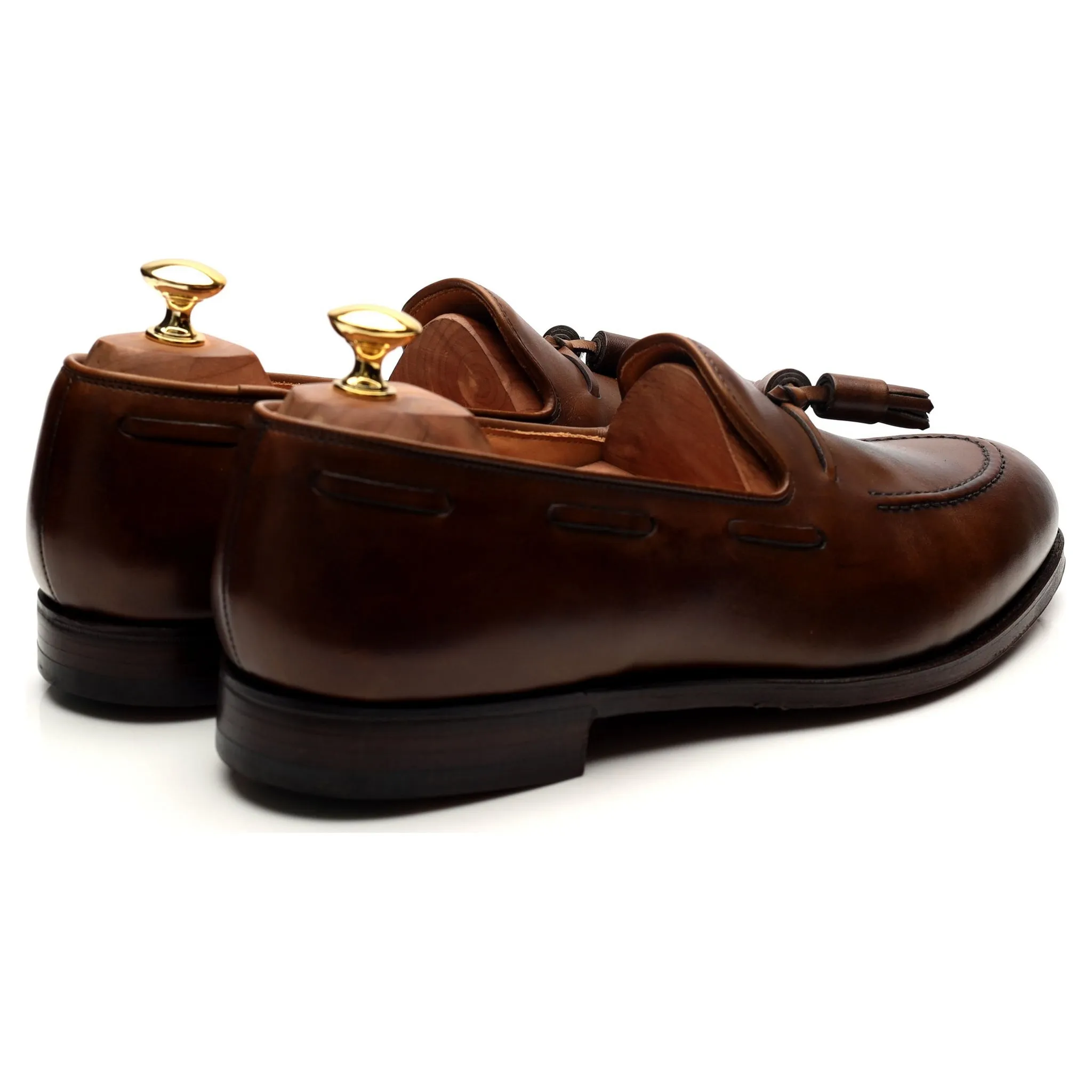 'Cavendish 2' Dark Brown Leather Tassel Loafers UK 9.5 E