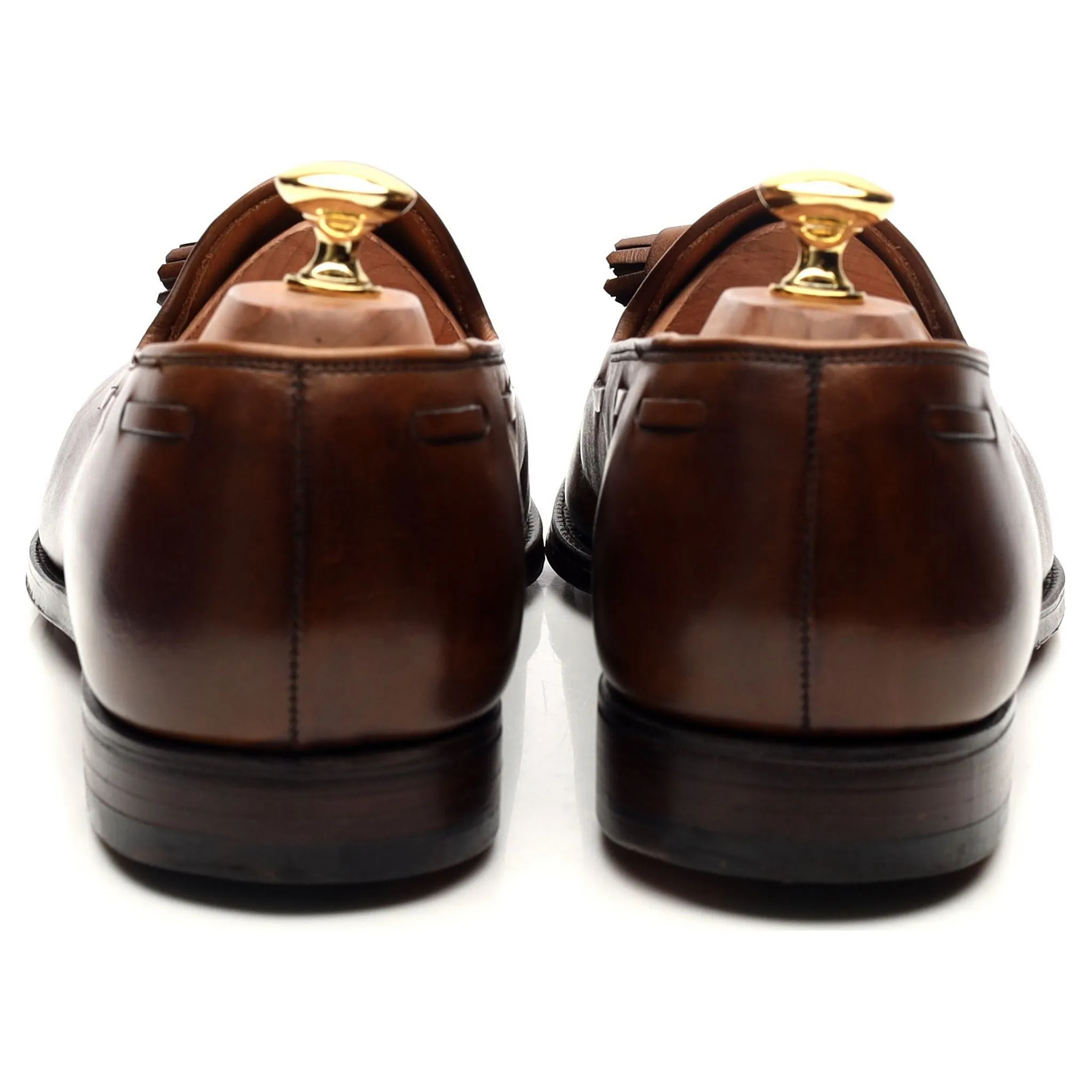 'Cavendish 2' Dark Brown Leather Tassel Loafers UK 9.5 E