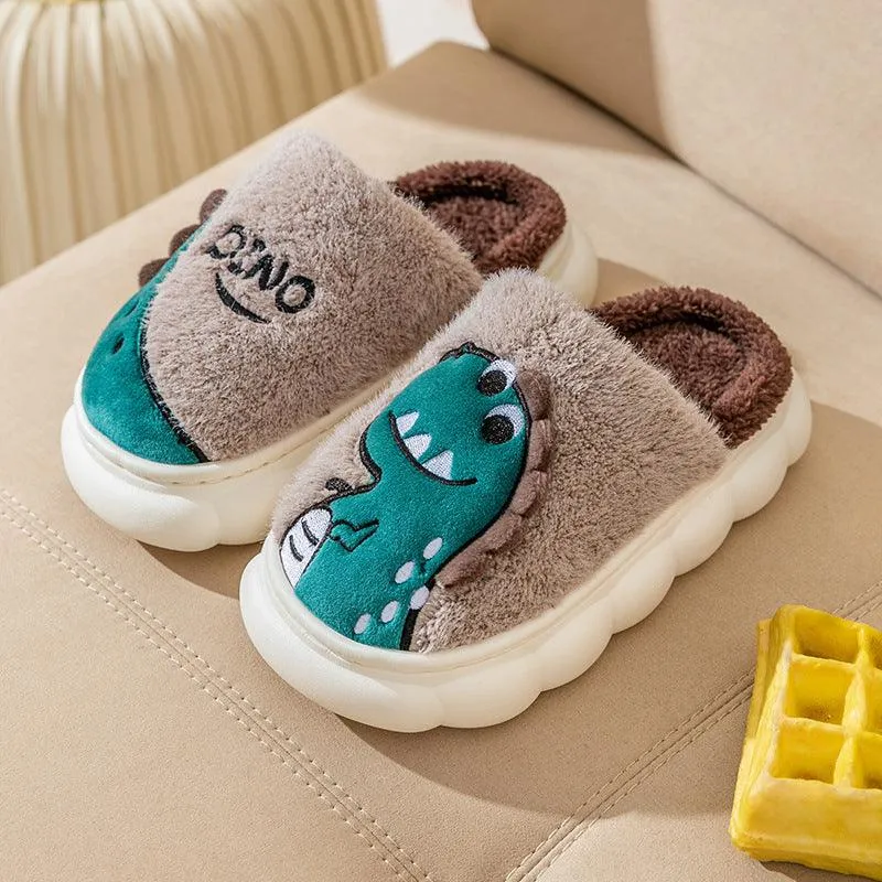 Cotton Slippers Plush Warm Indoor Couple Slippers