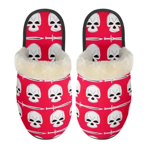 Cozy up your feet with these Women's Skull Non Slip Warm Slippers