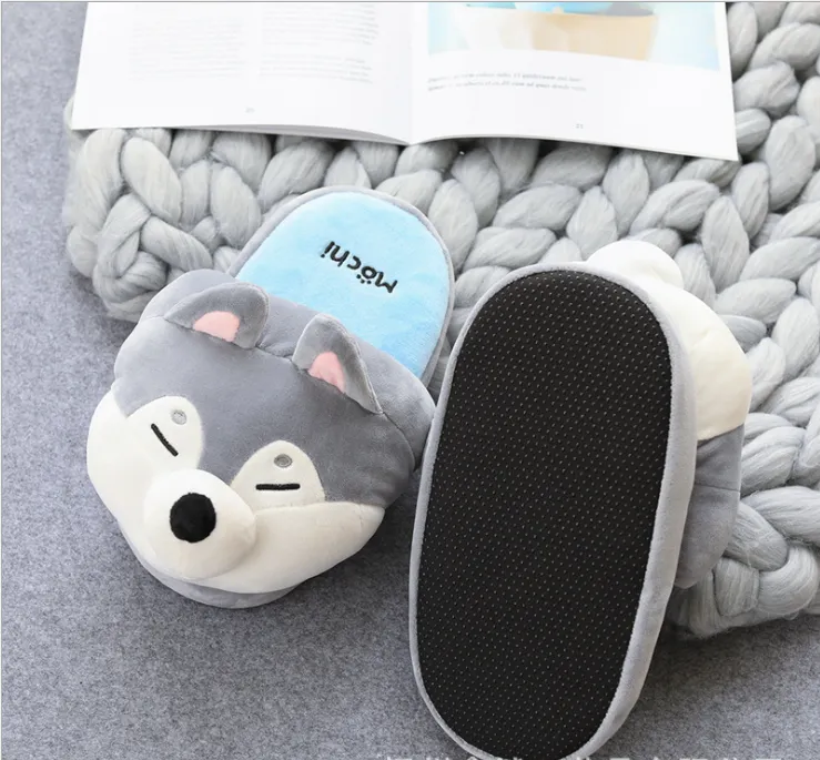 Cute Shiba Inu Warm Plush Indoor Slippers