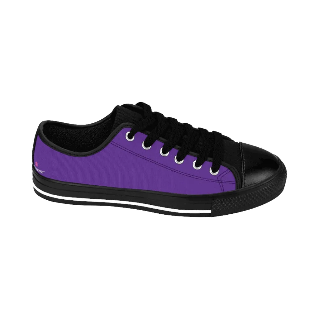 Dark Purple Color Women's Sneakers, Lightweight Casual Solid Color Ladies' Tennis Shoes (US Size: 6-12)