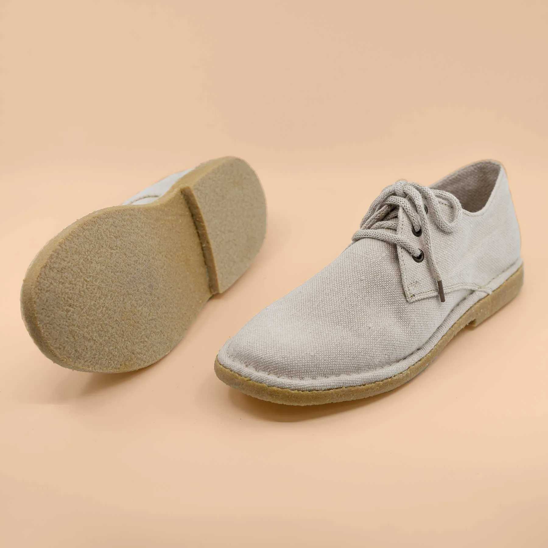 DOCKLANDS Handmade Hemp Moccasins (Unisex) (Natural Rubber Sole)