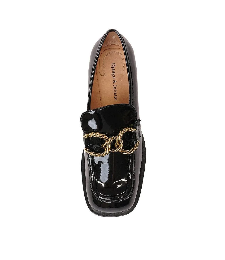 Ellas Black Patent Leather Loafers