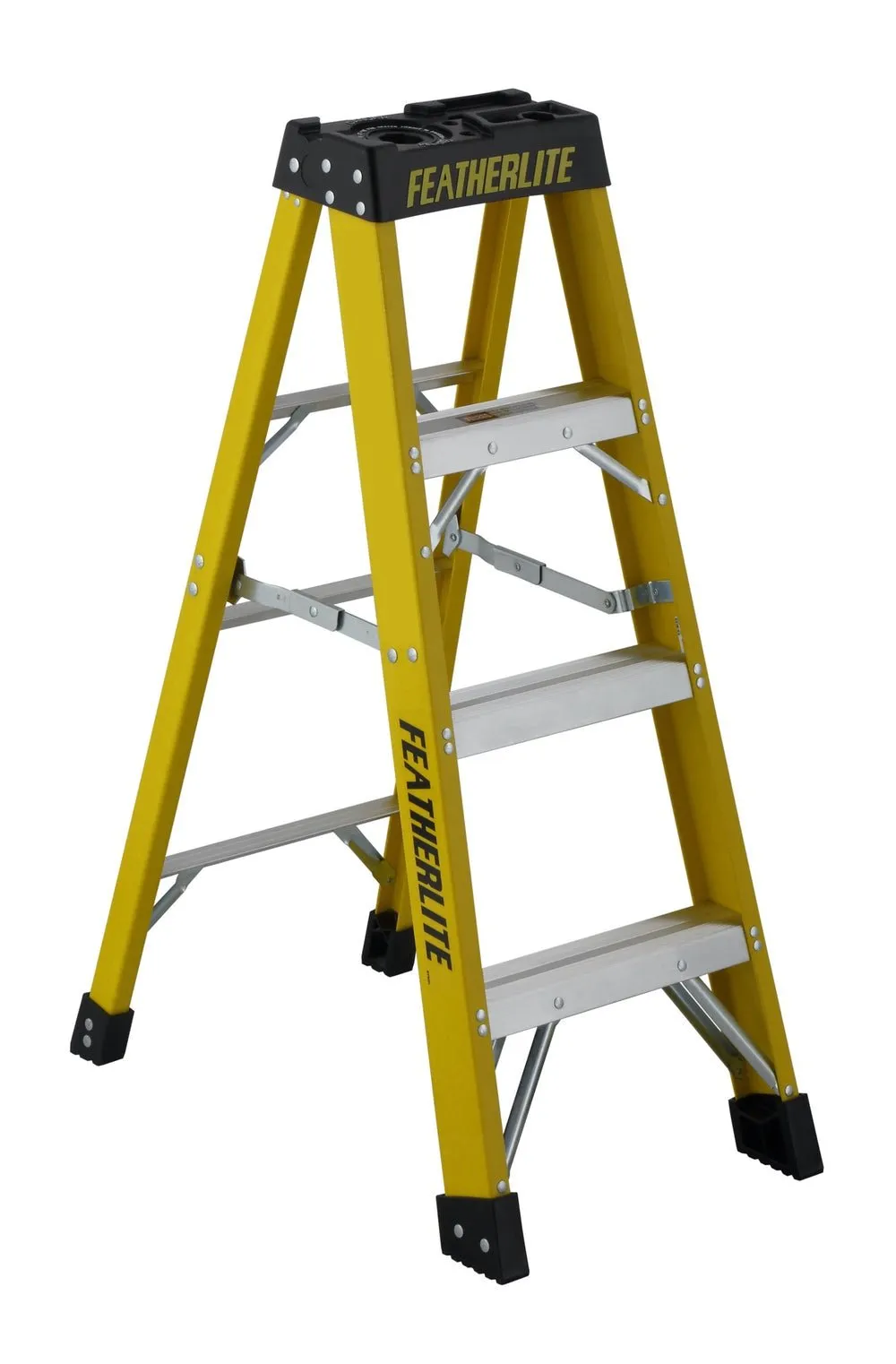 FEATHERLITE 6904   4' EXTRA-HEAVY DUTY FIBERGLASS STEPLADDER