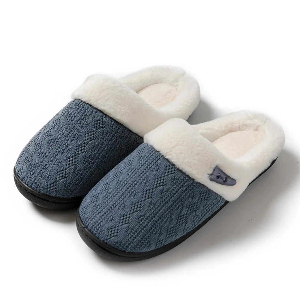 FluffKnit Cozy Plush Slippers | Fluffy Indoor Slippers