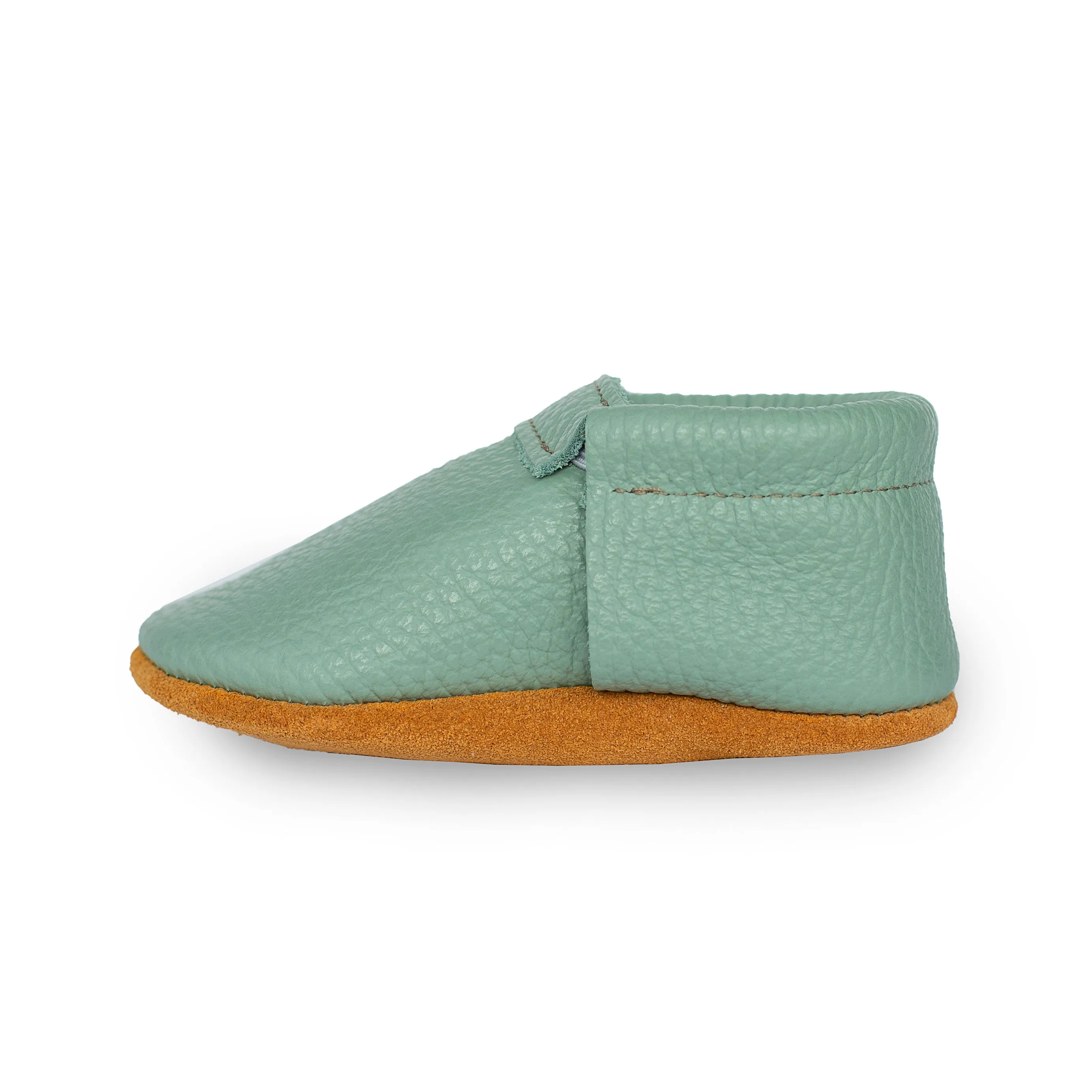 Fringeless Moccasins with Suede Sole. Baby and Toddler Shoes