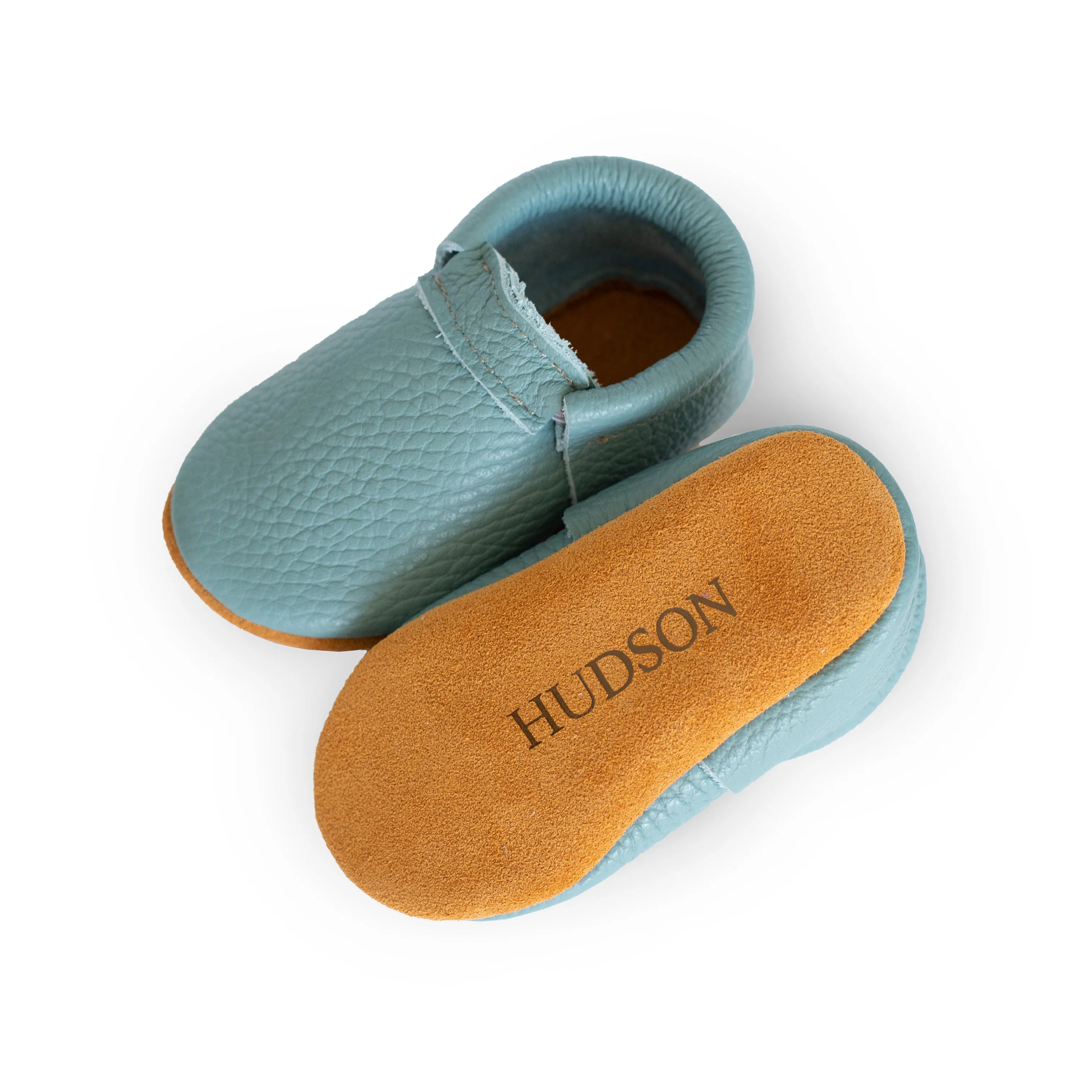 Fringeless Moccasins with Suede Sole. Baby and Toddler Shoes