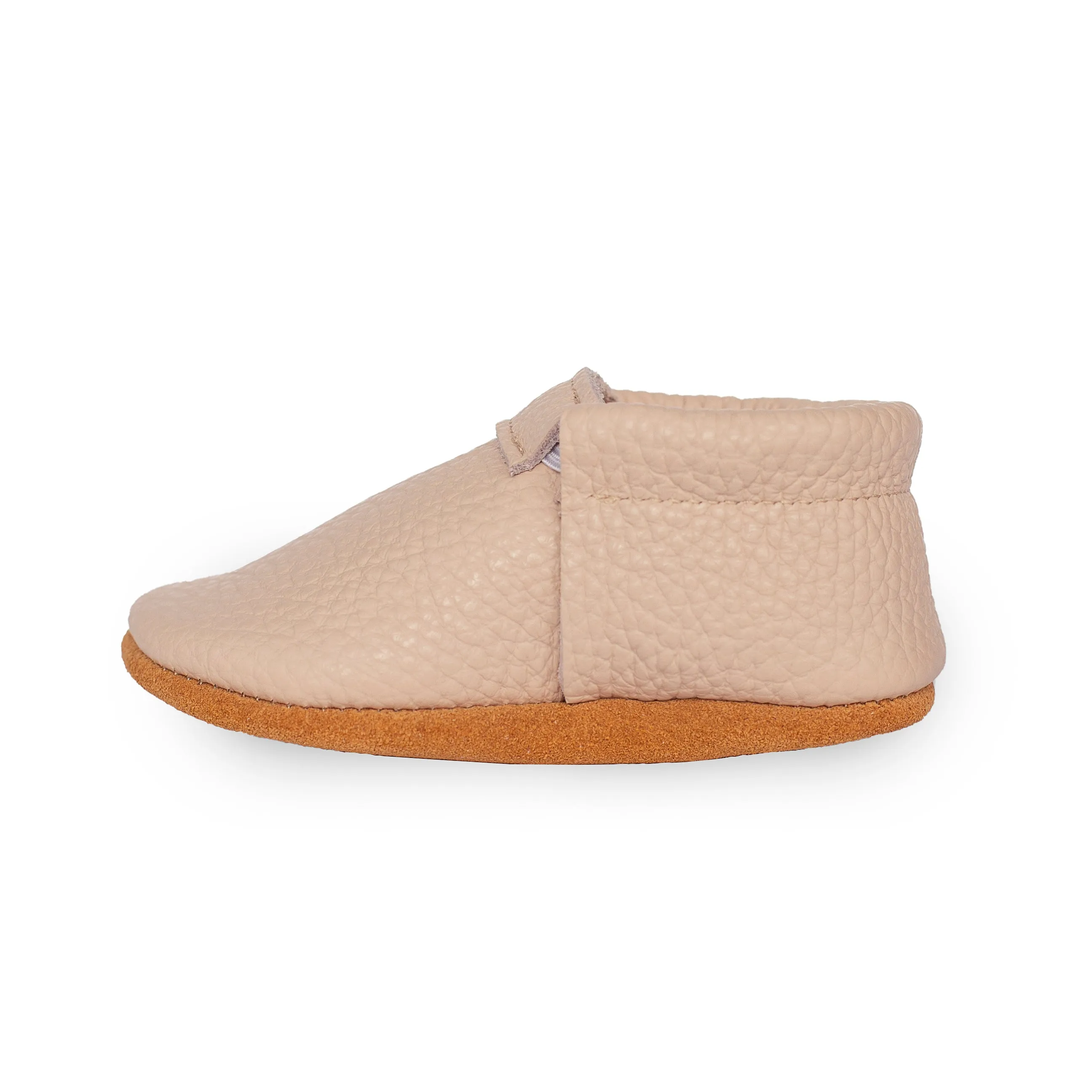 Fringeless Moccasins with Suede Sole. Baby and Toddler Shoes