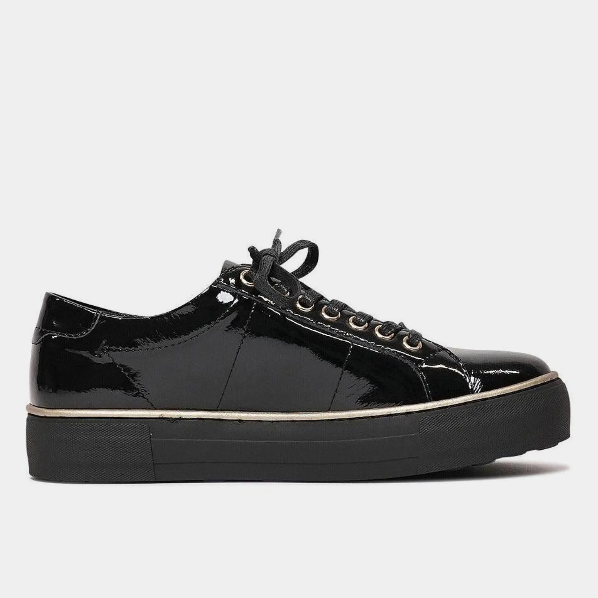 Froggy Black Patent Leather Sneakers