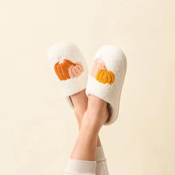 Fuzzy Slippers - Pumpkins