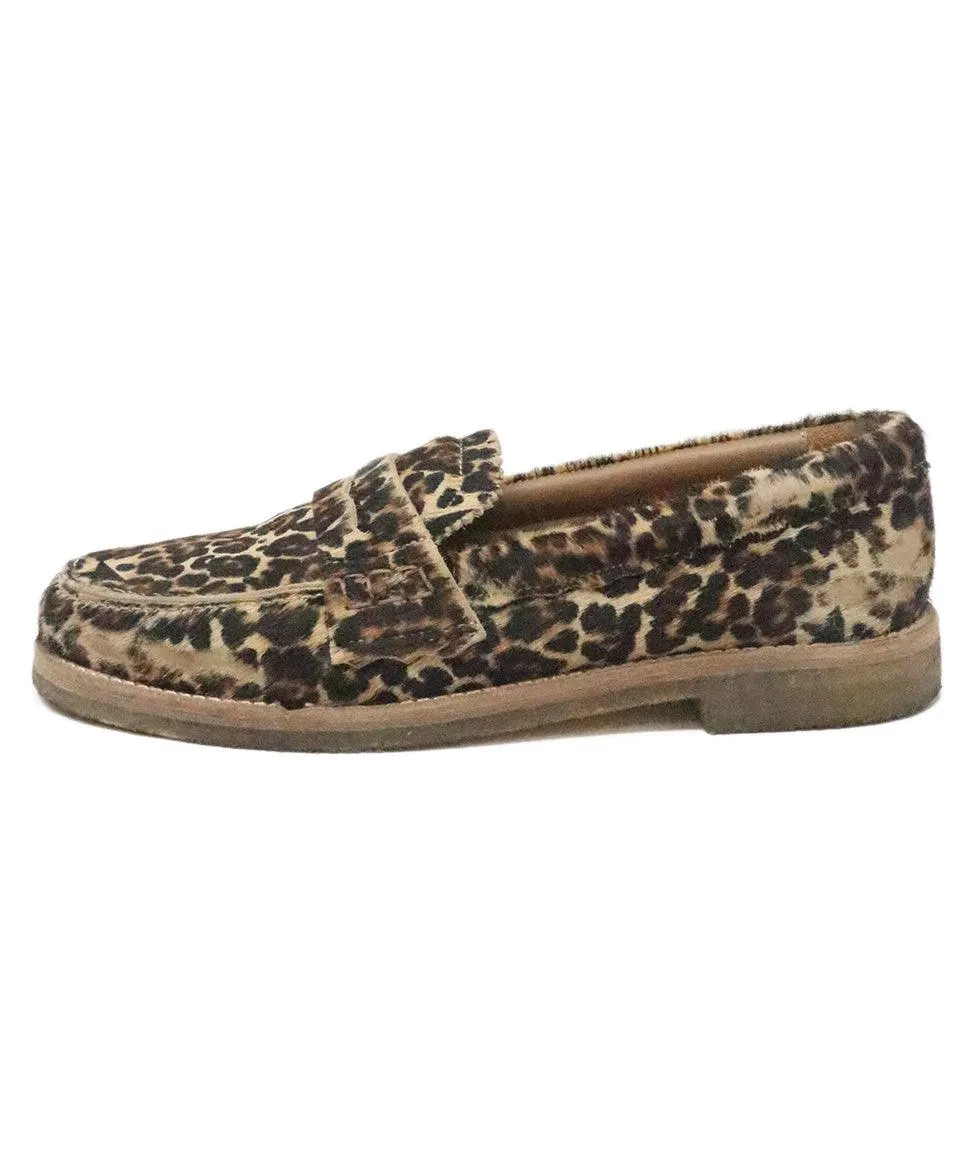 Golden Goose Leopard Print Fur Loafers sz 10