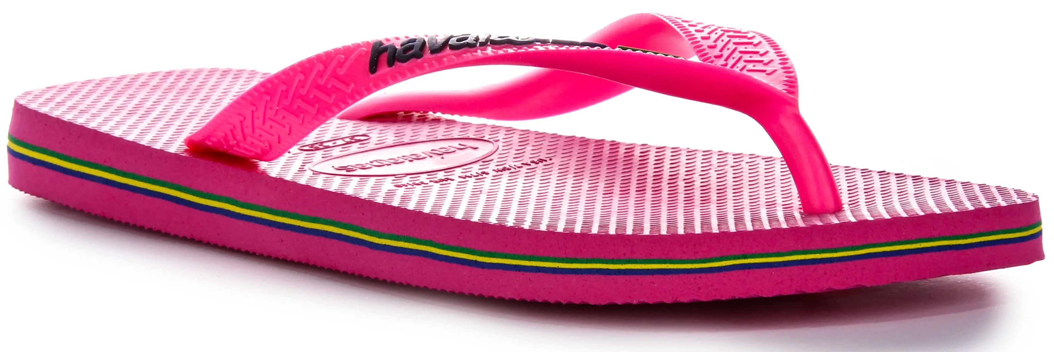 Havaianas Brasil Logo Neon In Pink For Unisex