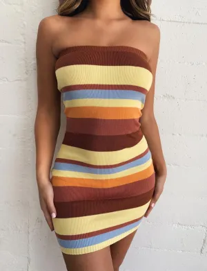 Haven Dress - Mustard Stripe