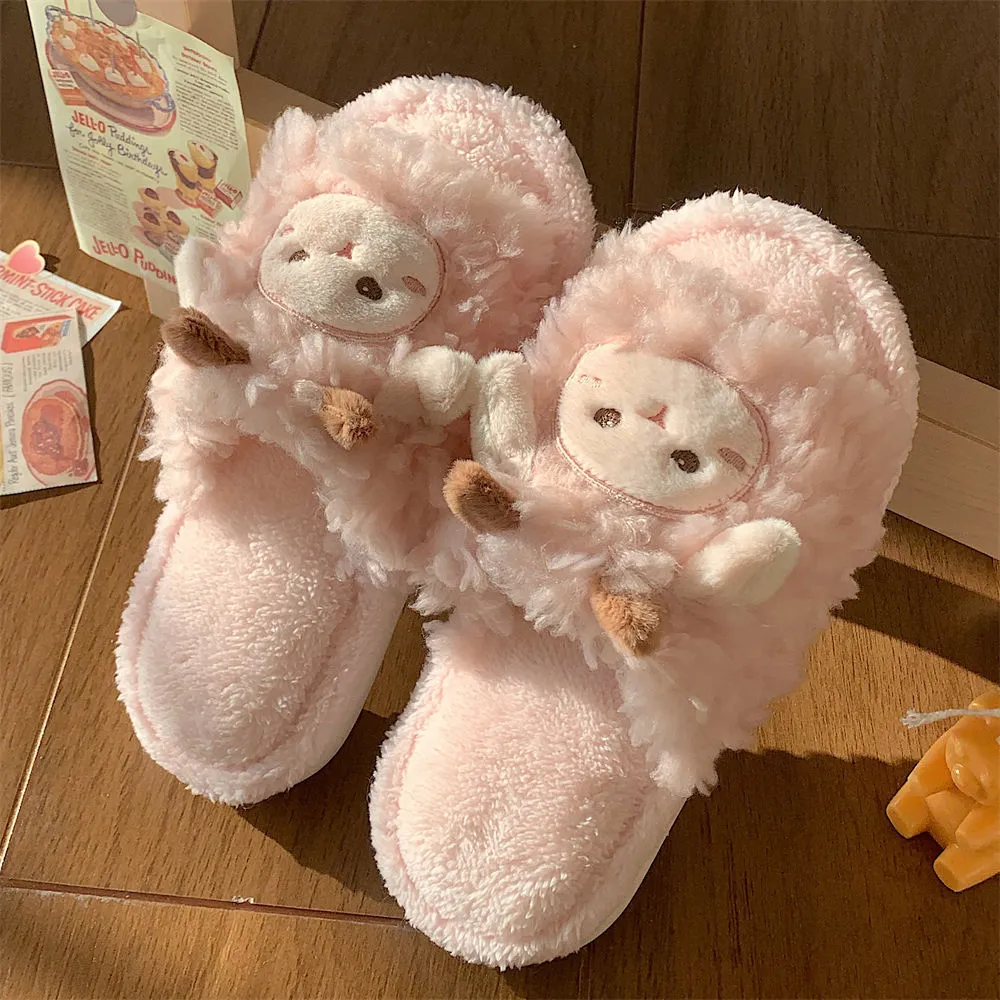 Home Bedroom Soft Thermal Soft Soled Confinement Shoes Comfortable Indoor cotton slippers Cozy Footwear Warm Cotton Slippers, lioness-love