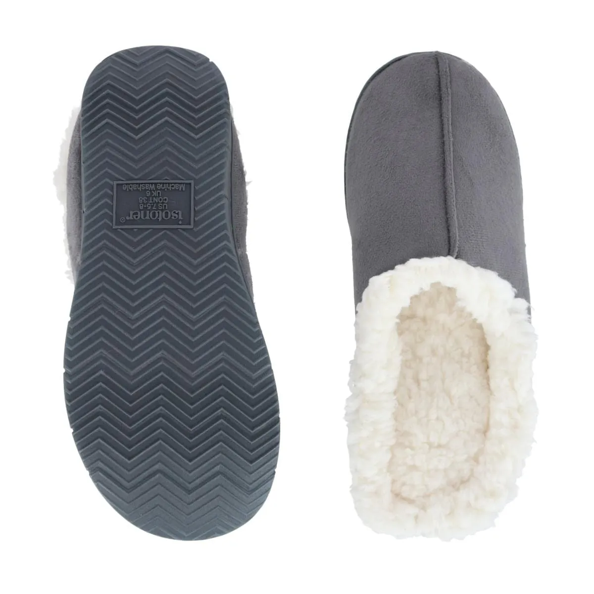 Isotoner Women's Recycled Microsuede Rory Hoodback Slipper