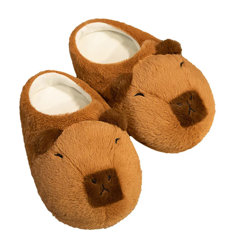 Kawaii Capybara Plush Slippers | Capybara Slippers