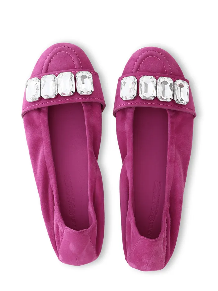 Kennel & Schmenger Flat Fuchsia Pink Suede Malu Shoes 91-10060-499