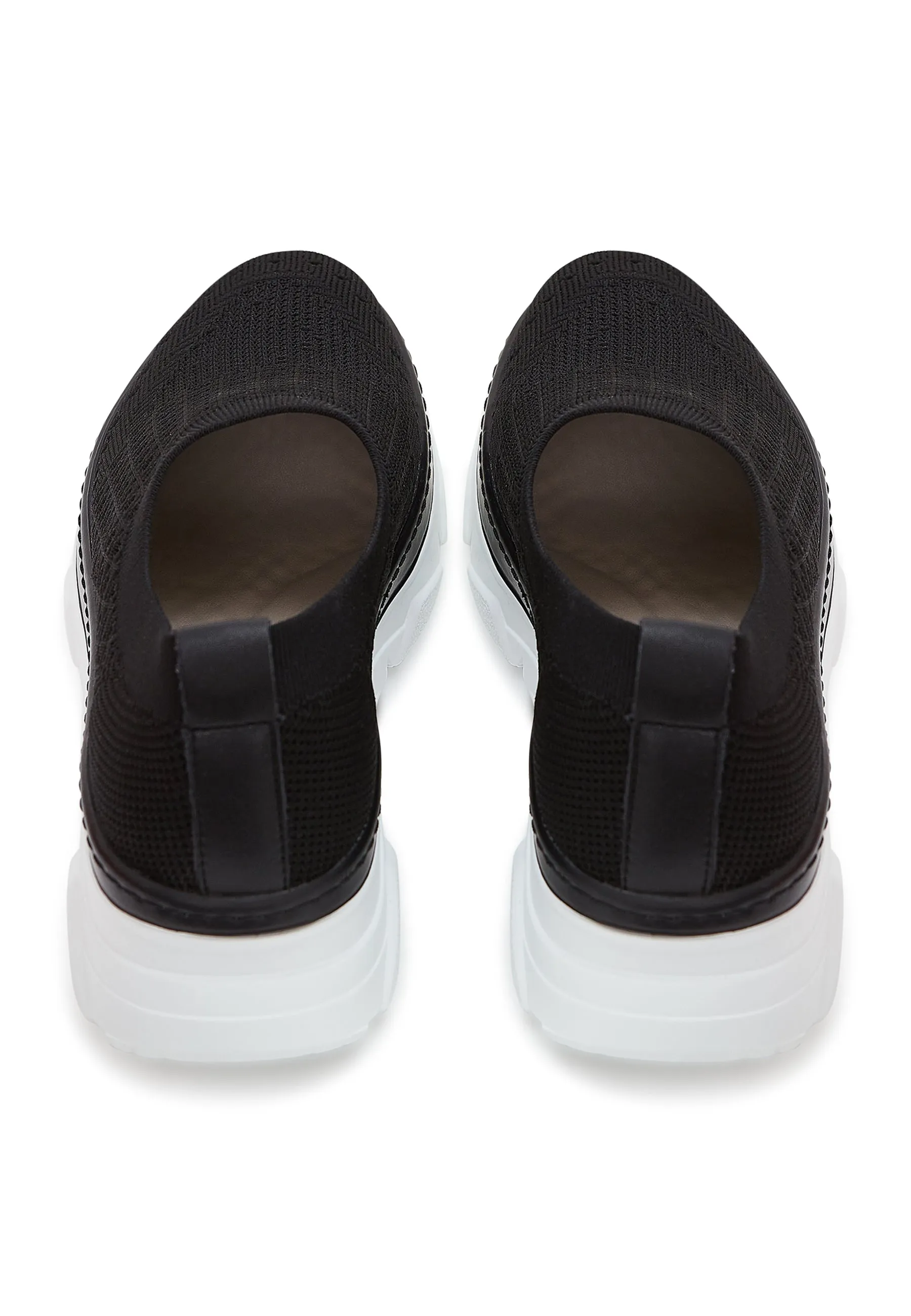 Knit Slip-On Sneakers - Black