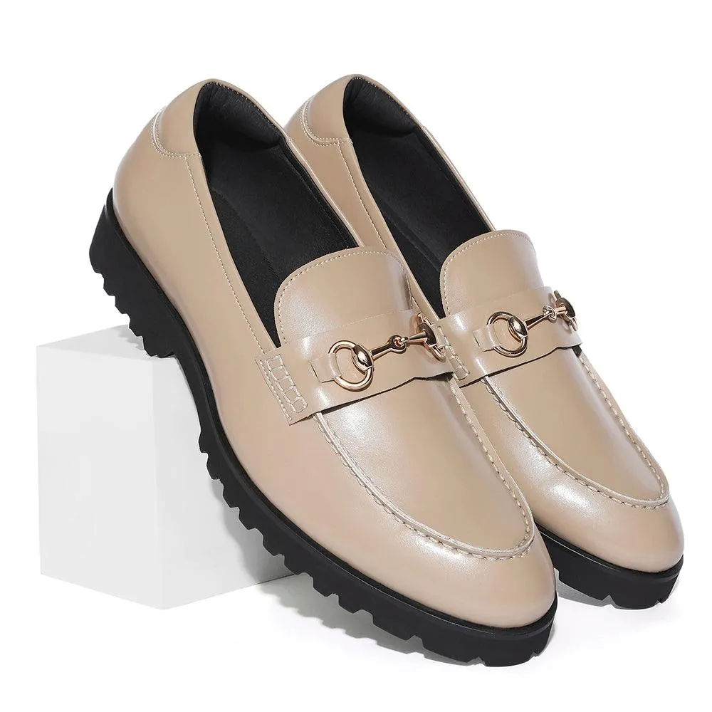 Matthew Featherlite - Beige Horsebit Loafers