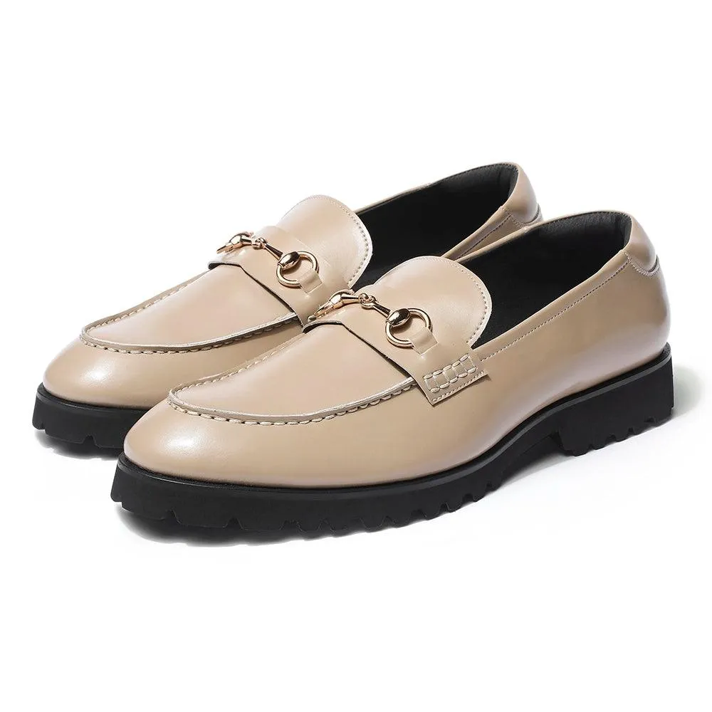 Matthew Featherlite - Beige Horsebit Loafers