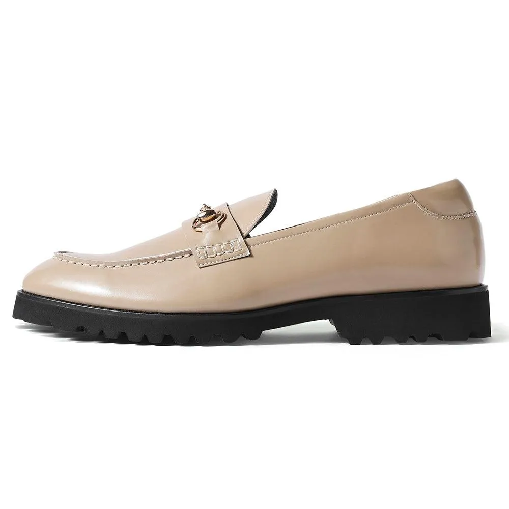 Matthew Featherlite - Beige Horsebit Loafers