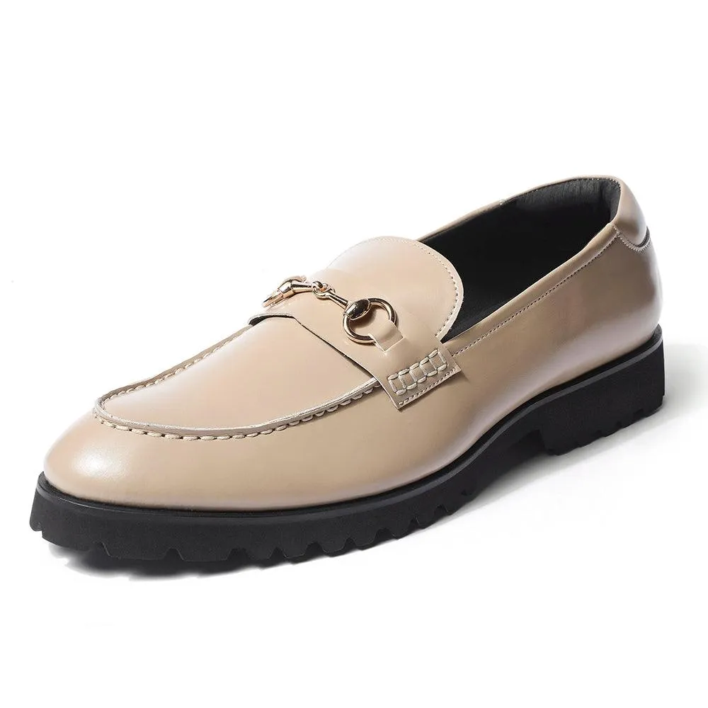 Matthew Featherlite - Beige Horsebit Loafers