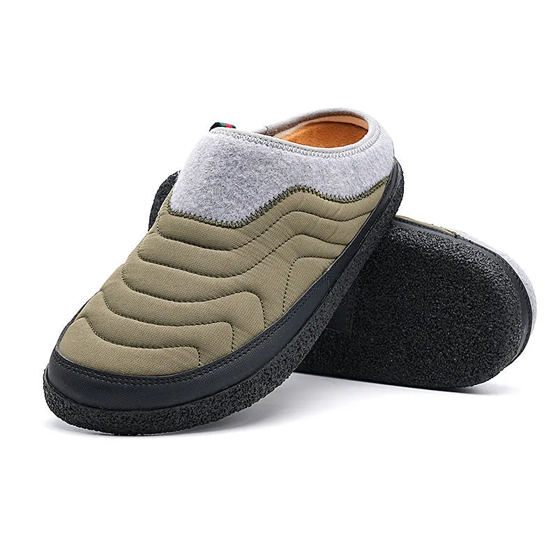 Men Women Indoor Outdoor Cotton Slippers Loafers Slip On Comfortable Lightweight