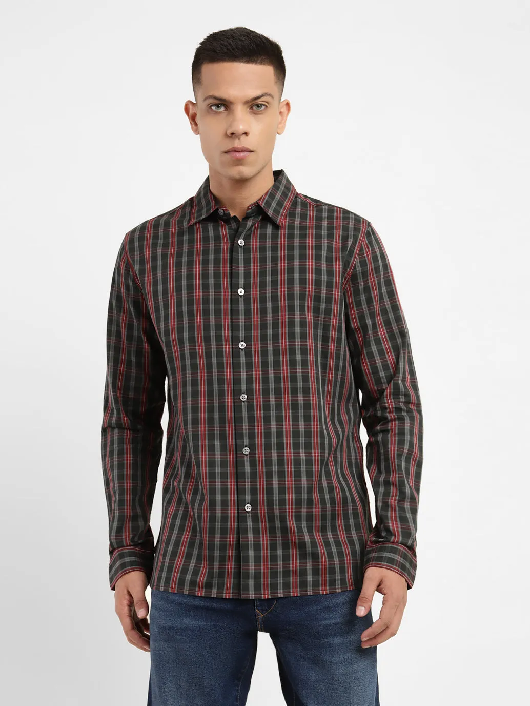 Men's Checked Slim Fit Shirt